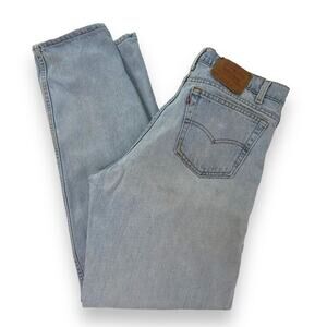Vtg 90s Levis Jeans 550 W36  L34 Relaxed Fit Cotton Light Wash Blue Denim 1994